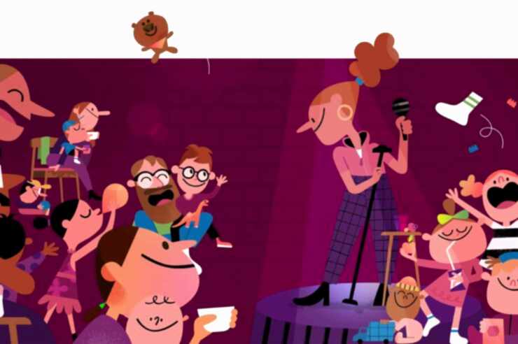 Image for Spit-up, stand-up: the comedy clubs for mums (and babies too)