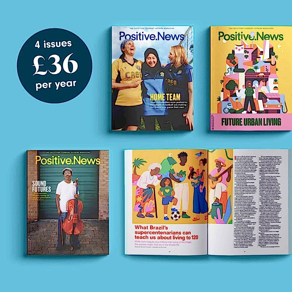 Positive News issue covers